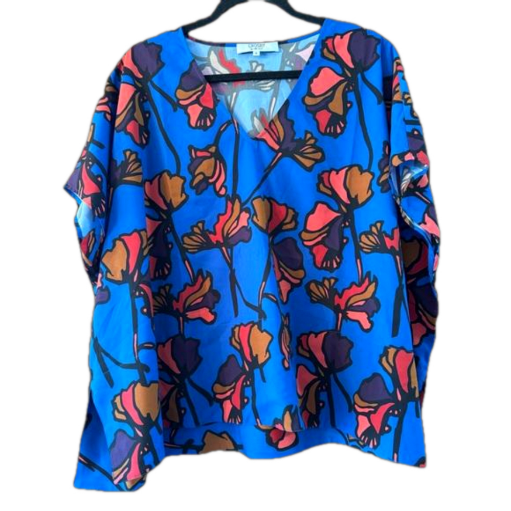Crosby by Mollie Burch Jardin Floral Oversized Blouse- Small